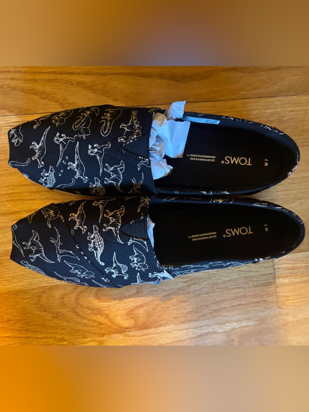Glow in the Dark TOMS Dinosaur Print Classics